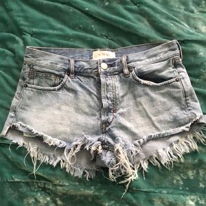 Free people denim shorts